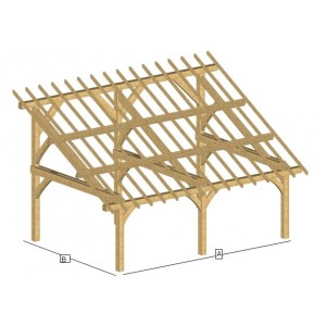 charpente bois demi ferme